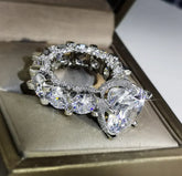 European and American Noble Princess Diamond Ring