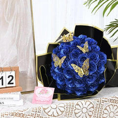 Glitter Artificial Rose Bouquet