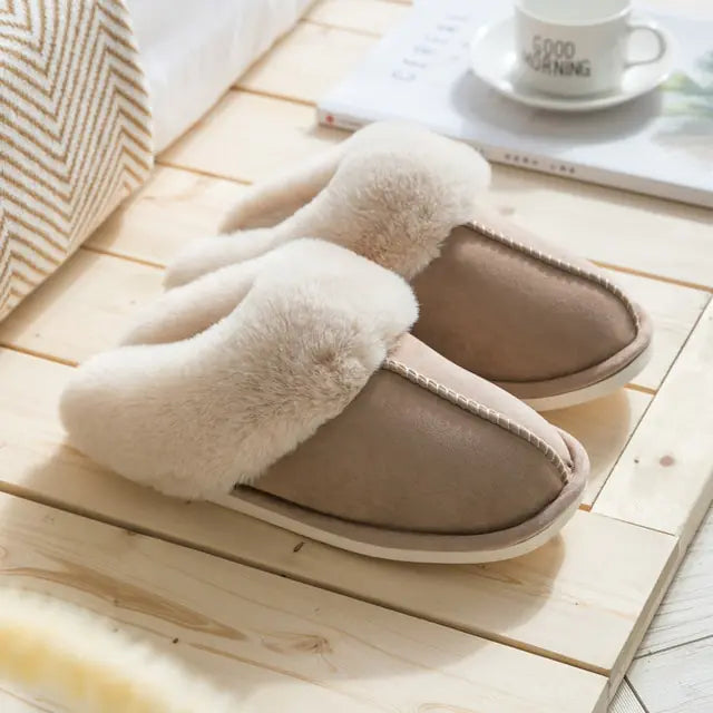 Winter Home Fur Slippers