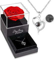 I Love You Necklace (+ WILDLOVE Preserved Real Rose)