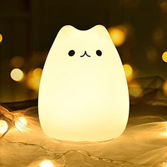 Colorful Cat LED Silicone Night Light