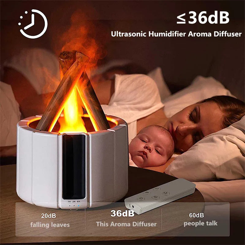 LED Campfire Humidifier Diffuser