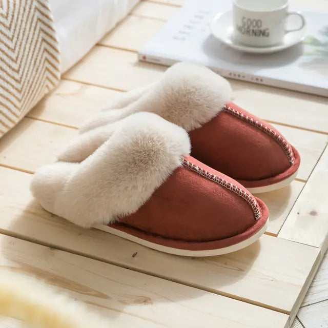 Winter Home Fur Slippers