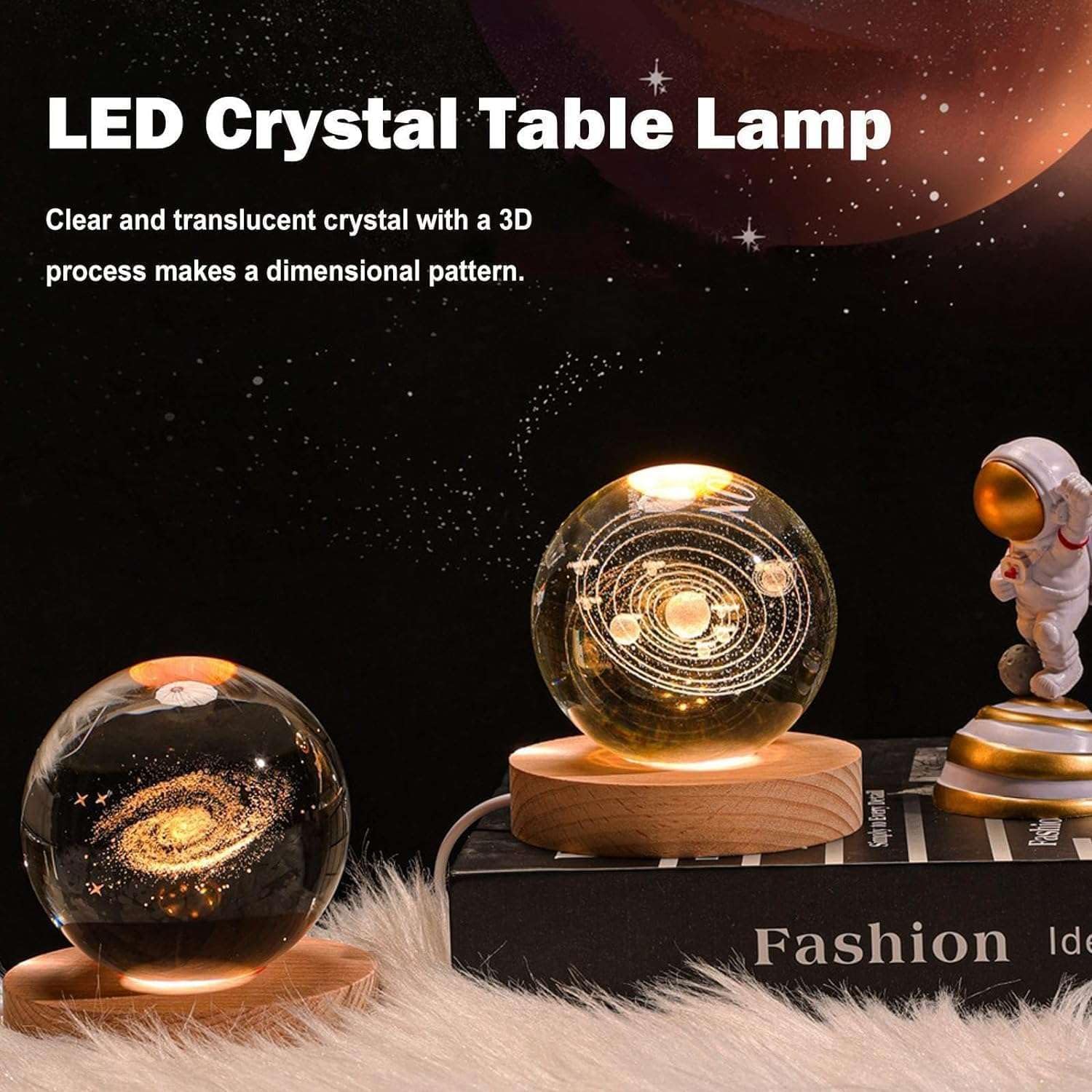 3D Crystal Solar Light