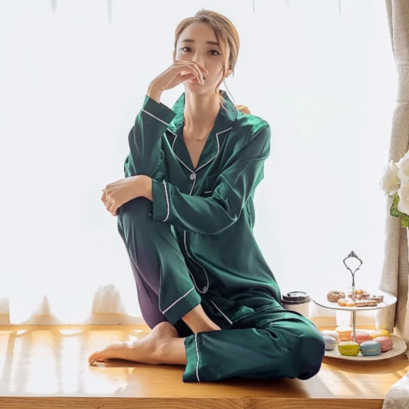 Women's Silk Satin Pajamas