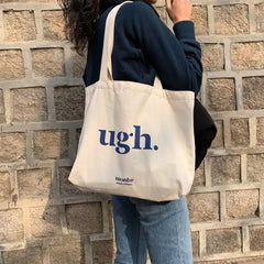 Canvas Letter Shoulder Bag