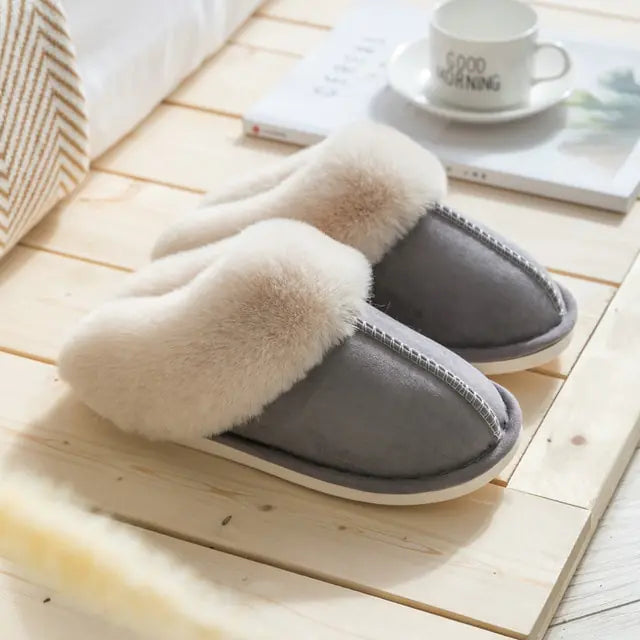 Winter Home Fur Slippers