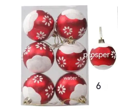 Vibrant Christmas Ornaments - Set of 6