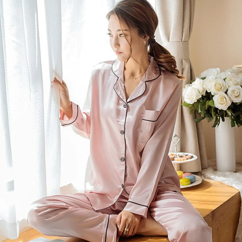 Women's Silk Satin Pajamas