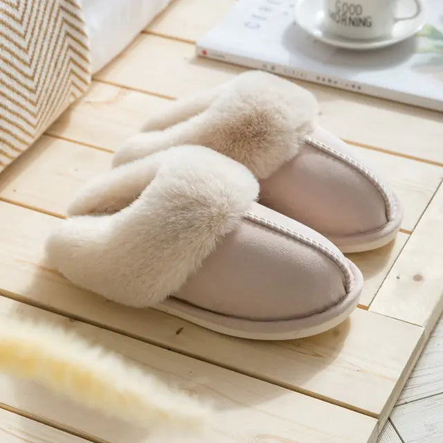 Winter Home Fur Slippers