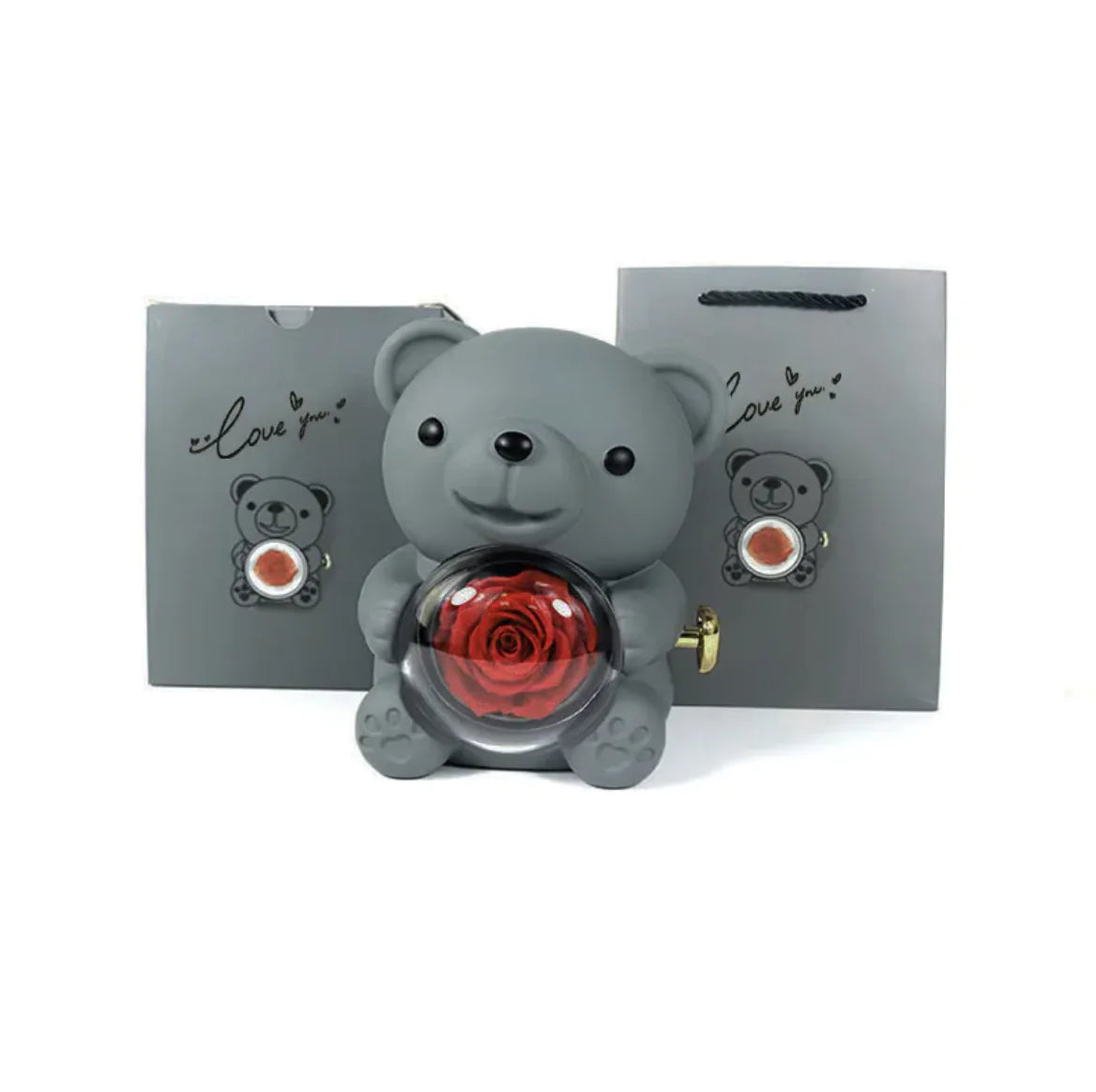 Rotating Bear Jewelry Organizer Gift Box