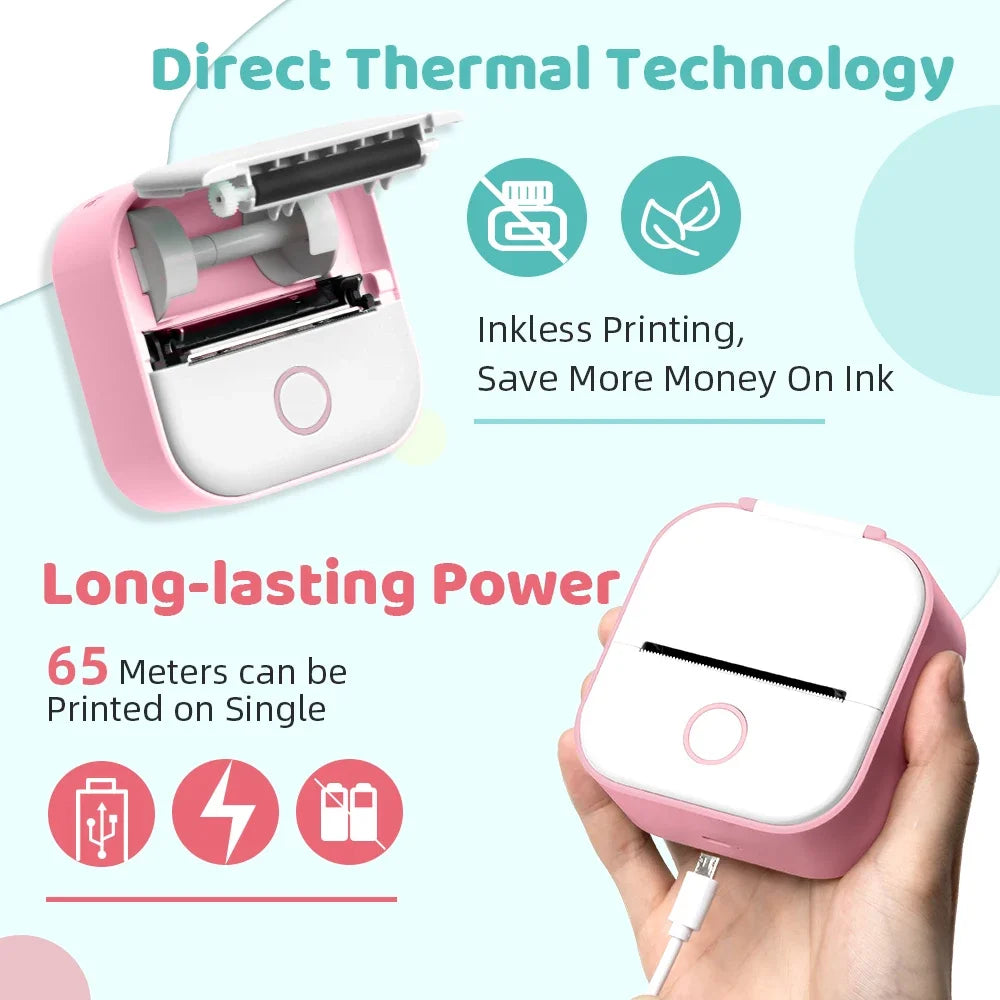 Portable Mini Thermal Label Printer