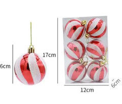 Vibrant Christmas Ornaments - Set of 6