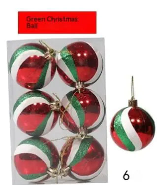 Vibrant Christmas Ornaments - Set of 6