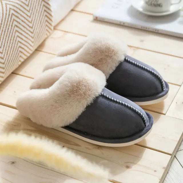 Winter Home Fur Slippers