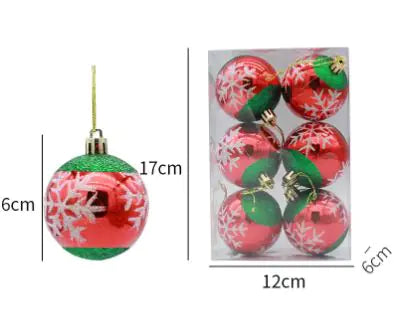 Vibrant Christmas Ornaments - Set of 6