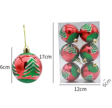 Vibrant Christmas Ornaments - Set of 6