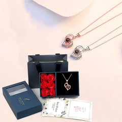 100 Languages "I Love You" Necklace (+ Rose Luxury Gift Box)